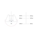 thumbnail of Noverb Design - Lampadario Acustico Fonoassorbente Made In Italy - Serie Mara Color Antracite 58 x 35 cm (d x h)