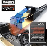 thumbnail of Primewire Flachbandpatchkabel CAT 8 mit Baumwollummantelung - Gigabit Ethernet LAN Kabel - 40 Gbit/s - S/FTP PIMF Schirmung - Netzwerkkabel - 0,5m