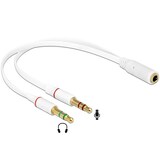 thumbnail of Delock Headset Adapter 1 x 3,5 mm 4 Pin Klinkenbuchse > 2 x 3,5 mm 3 Pin Klinke