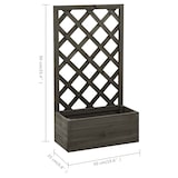 thumbnail of vidaXL Garten-Spalier mit Blumenkasten Grau 50x25x90 cm Tannenholz