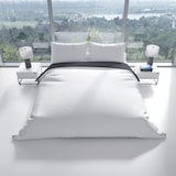 thumbnail of Baumwolle Bettwäsche Set 200x220 cm Weiß Anthrazit Wendebettwäsche mit Reißverschluss