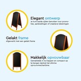 thumbnail of BRASQ Krijtstoepbord Elegance Mahonie - 70x130 CM - Krijtbord - Reclamebord - Stoepbord - Dubbelzijdig - voor Binnen en Buiten - Horeca
