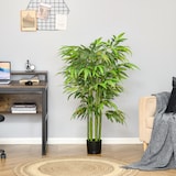 thumbnail of HOMCOM Bambú Artificial 140 cm con Maceta y Cañas Realistas Árbol Sintético Interior para Decoración de Hogar Oficina Exterior Verde