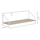 thumbnail of Penderie étagère murale bois et métal L90 cm NELO Blanc