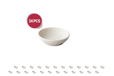 Stylepoint - 24x dip kommen 6,5 x 1,7 cm - Pebble Creme - MST-PC1007 - Melamine