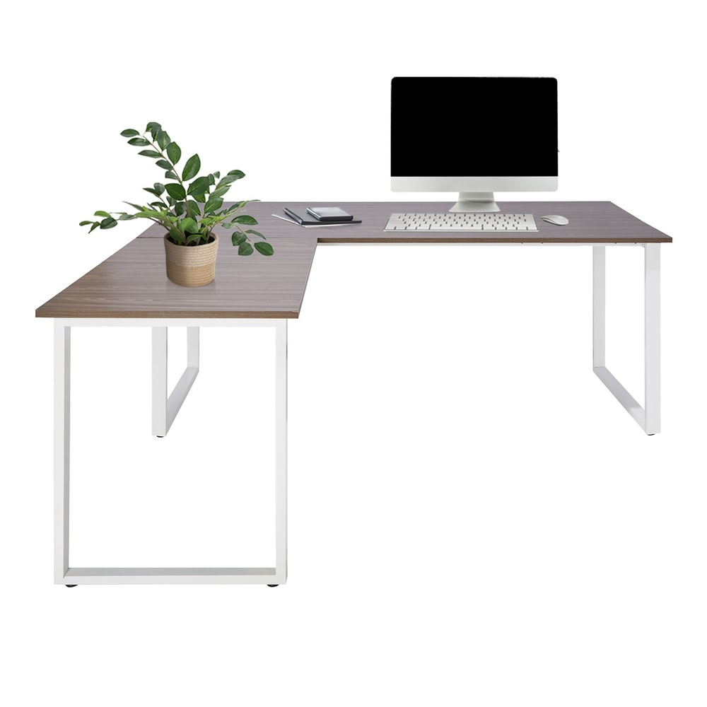 Scrivania angolare / scrivania / tavolo per computer WORKSPACE XL I 180 x 180 cm grigio / bianco hjh OFFICE