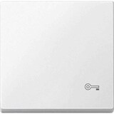 thumbnail of System M Wippe einteilig, Schalter/Taster, polarweiß, matt, Sonderaufdruck, geeignet für Bussystem-Tasterankopplung