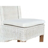 thumbnail of Esszimmer Stühle Set Rattanstühle Perth 4 Stück weiß Esstisch Stühle Korbstühle nachhaltig : mit Sitzkissen