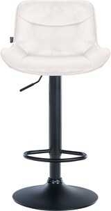 thumbnail of CHEFGASTRO 2er Set Barhocker TIMES SQUARE Samt Schwarz HxBxT 85x49x51cm Samt Creme Barstuhl