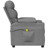 thumbnail of vidaXL Massagesessel Hellgrau Stoff