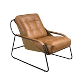 thumbnail of Angel Cerdá Fauteuil en cuir marron 5155C 72 x 98 x 83