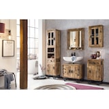 thumbnail of SIT Möbel Hängeschrank | 1 Tür | Mangoholz natur antik | Beschläge antikschwarz | B 44 x T 21 x H 70 cm | 01902-04 | Serie RUSTIC