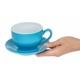thumbnail of Lot de 12 tasses à cappuccino 340 ml, en porcelaine bleue