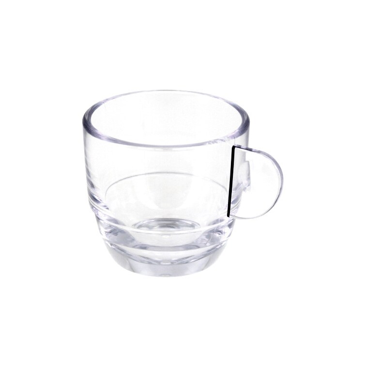 MONOUSO - Wiederverwendbare Plastiktasse “Espresso” Transparent 80ml (36 Stück)