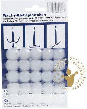 Haftplättchen, Wachsklebeplättchen weiß, 50 Stück