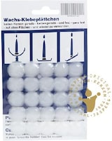 thumbnail of Haftplättchen, Wachsklebeplättchen weiß, 50 Stück