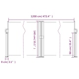 thumbnail of vidaXL Seitenmarkise Ausziehbar Schwarz 140x1200 cm