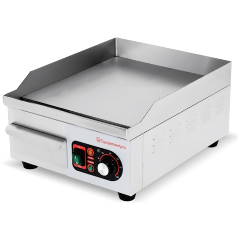Professionele elektrische plancha 36 cm – 2000 W – Gelijkmatige warmteverdeling – RVS – Equipementpro