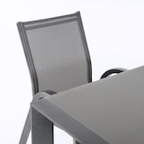 thumbnail of Conjunto para jardín color antracita, Mesa extensible 160/210 y 6 sillones apilables, Aluminio doble reforzado, 6 plazas