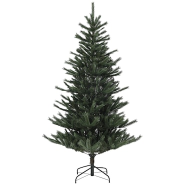 HOMCOM Árvore de Natal 210 cm Árvore de Natal Artificial com 793 Ramo e Suporte de Aço Árvore de Natal para Sala de Estar Interior Verde