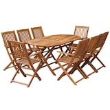 thumbnail of Ensemble à manger d extérieur pliable 9pcs Bois d acacia solide