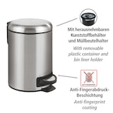 thumbnail of WENKO Kosmetik Treteimer Mod. Leman Easy Close Edelstahl 3L