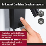 thumbnail of Paulmann LED Wandleuchte 3-Step-Dim Hulda USB C   3000K 130lm 230V 2,5W dimmbar Schwarz matt 71109