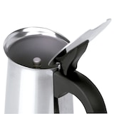 thumbnail of JATA Cafeteira italiana em aço inoxidável CAX112 Cafeteira de 12 chávenas. Adequada para todos os fogões, incluindo os de indução. Pega sólida