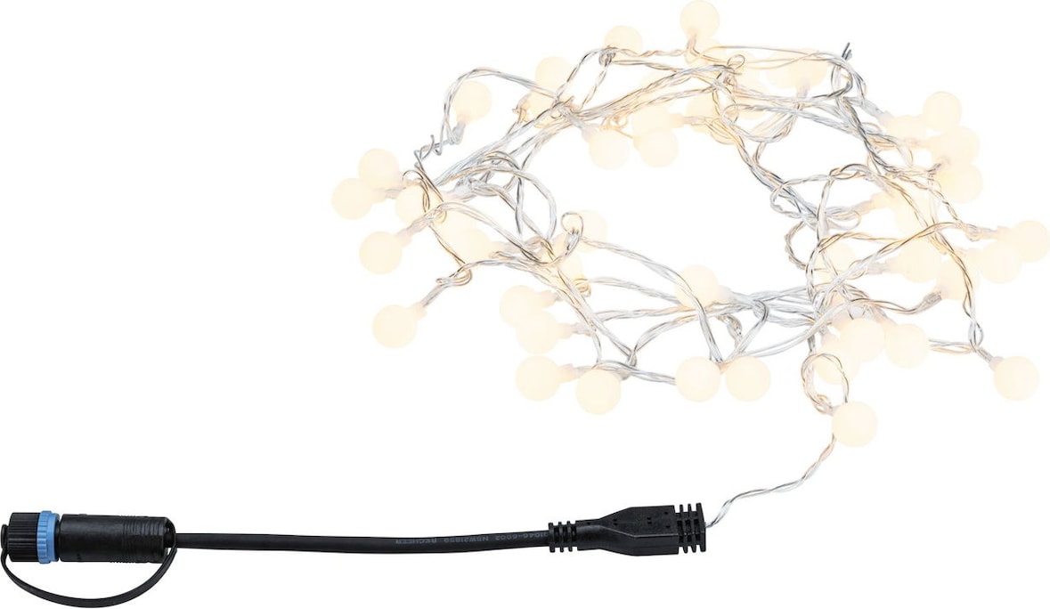 Paulmann Plug & Shine LED Lichterkette Warmweiß   IP44 3000K    Schwarz 94558