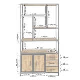 thumbnail of Standregal Bücherregal Regal 98x190x36cm Liverpool Metall-Gestell