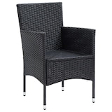thumbnail of vidaXL 9-tlg. Garten-Essgruppe mit Kissen Poly Rattan Schwarz