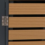thumbnail of PROREGAL 2er Mülltonnenverkleidung | HxBxT 124x134x84cm | Mülltonnenbox mit Pflanzkasten | Teak-Optik | WPC Edelstahl 79kg