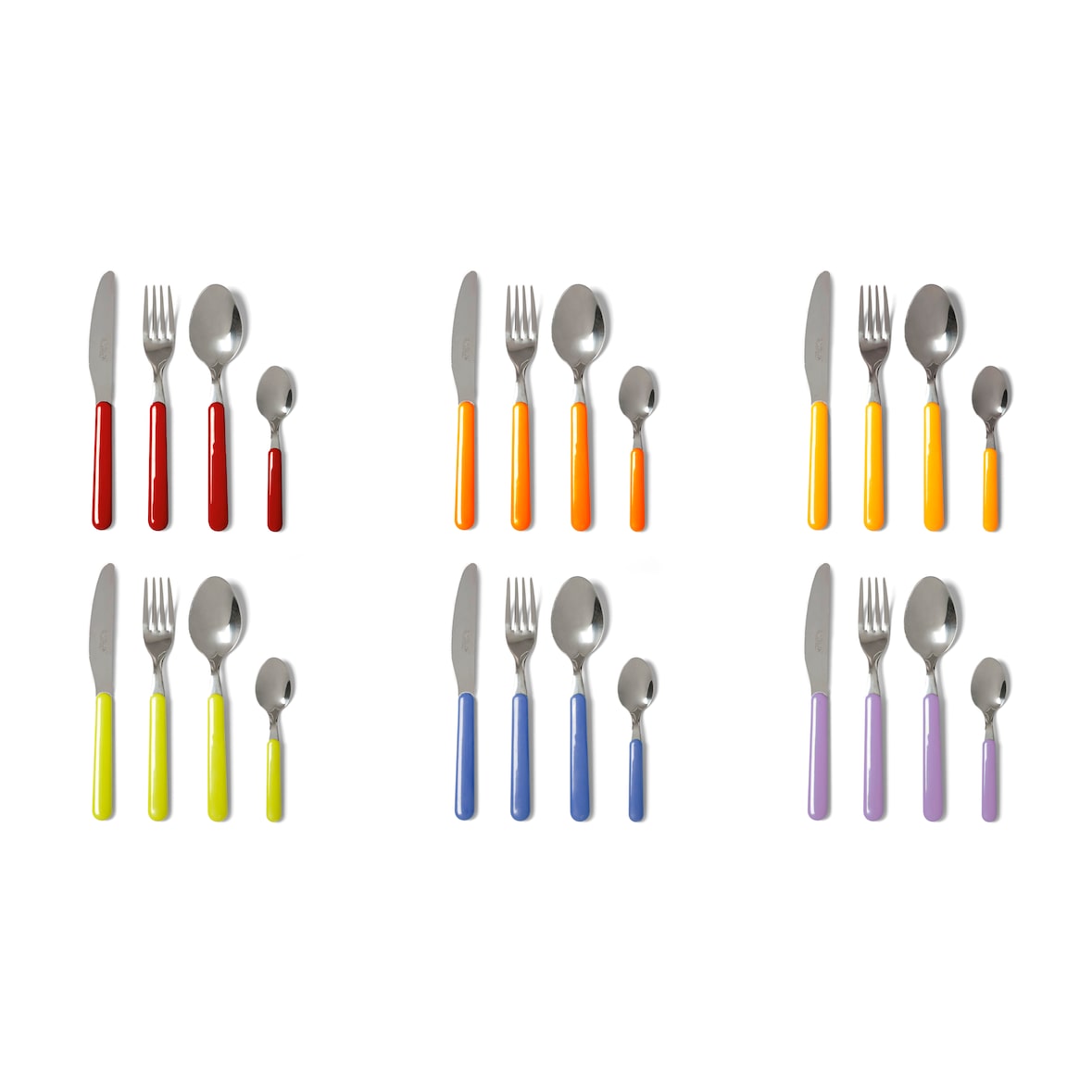 Excelsa lot 24 couverts Fashion acier multicolore