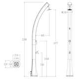 thumbnail of Sined Sole Bogenförmige Solarbeheizte Dusche Aus Hd Polyethylen Mit Fußwaschhahn Grün