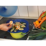 thumbnail of Spätzle-Set Garhaube Spätzlehobel Dampfgaren Mikrowellen Abdeckhaube Käseglocke