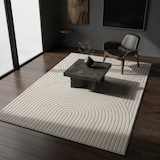 thumbnail of Balkonteppich Skandinavischer 3D-Design Wetterfest Waschbar Strapazierfähig Terrasse Garten Creme 120x170 cm – ENGADIN von Kadima Design