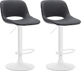 thumbnail of Décoshop26 - Barhocker/Hochstühle x2 mit Fußstützen aus schwarzem PVC mit weißem Metallgestell 10_0004070