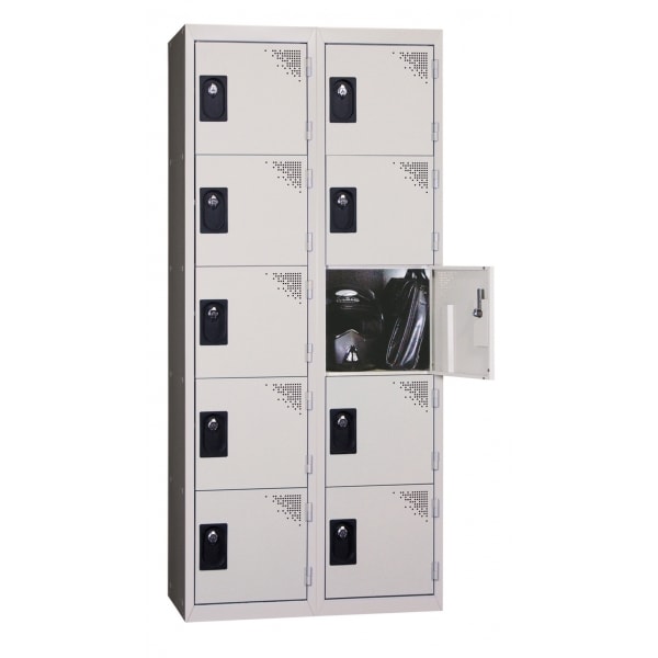 Vestiaires 5 cases x 2 colonnes - En kit - Gris - Largeur 60cm - PROVOST