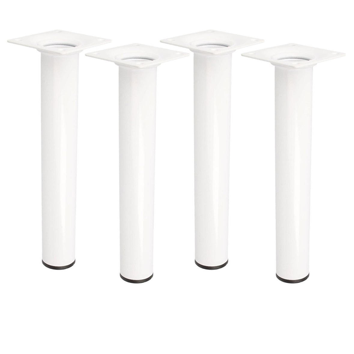 MS Beschläge 200mm Möbelfüße 4er Set runde Möbelbeine Tischfüße M10 Gewindegang