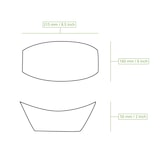 thumbnail of BIOZOYG 500 Stück Einwegschalen 800ml Pappschalen Fingerfood, ungebleichter Kraftkarton, für Pommes, Snacks und Currywurst, biologisch abbaubar