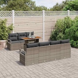 thumbnail of vidaXL Garten-Sofa-Set mit Speicher 8 pcs Grau Poly Rattan