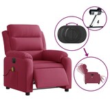 thumbnail of vidaXL Massagesessel Elektrisch Weinrot Samt