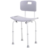 thumbnail of HOMCOM Silla de Ducha Taburete Baño Asiento con Respaldo Altura Regulable Antideslizante 43x50,6x71-88 cm Gris