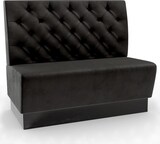 thumbnail of Gastro Sitzbank Amsterdam | 100 cm breit | Samtstoff in Schwarz | Chesterfield | Dinerbank