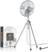thumbnail of Brandson Standventilator 45 cm mit 3 Geschwindigkeiten, Ventilator mit Dreibein-Stativ, 60 Watt, oszillierend, Silber/Edelstahl