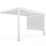 thumbnail of Pergola bioclimatique adossée blanche 3x4m et 1 Store 2,66 x 2,4m