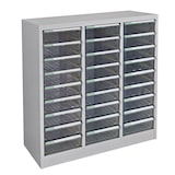 thumbnail of PROREGAL Schubladencontainer Kobra mit 27 Schubladen | HxBxT 88x80x35cm | Lichtgrau