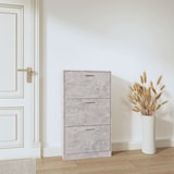 thumbnail of vidaXL Schuhschrank Betongrau 59x17x108 cm Holzwerkstoff