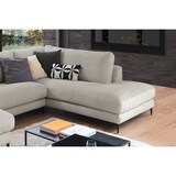 thumbnail of KAWOLA Sofa CARA Wohnlandschaft U-Form Cord steingrau Longchair links