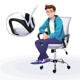 thumbnail of SVITA CYDNEY Schreibtischstuhl Bürostuhl Netzbezug Drehstuhl Stuhl Schreibtisch Weiß